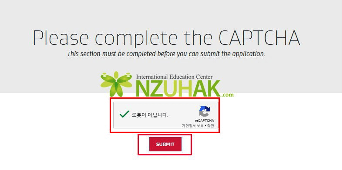 CAPTCHA 인증 화면