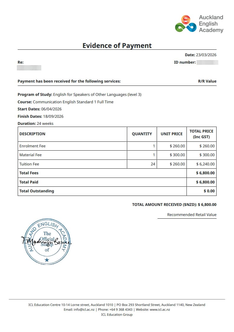 뉴질랜드 어학연수 비용 6개월 얼마일까?|AEA 어학원 24주 학비 총정리