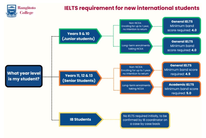 2027 랑기토토 컬리지 입학조건|국제학생 IELTS 점수 의무화